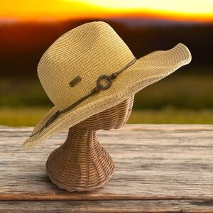 Sun ‘N’ Sand Stylish Tan Straw Hat, Summer, Festivals, Vacation, Beach
